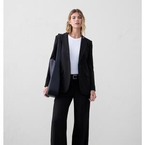 BANANA REPUBLIC Sculpted Suit Blazer Black Sz 2 $160 {3N50}